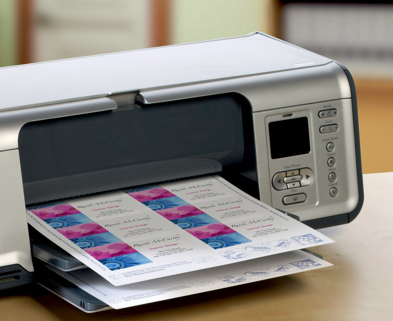 Avery Zweckform Visitenkarten – 85 × 54 mm, 240 g/m², für Inkjet, schnittglatt (ohne Perforation), 80 Karten