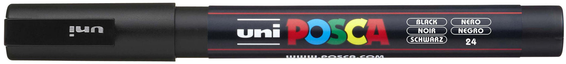 Uni-Ball Kreidemarker – Rund, 0,9–1,3 mm – Schwarz