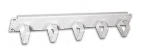 Wirewin Kabelführungspanel – 19", 1U, 5× Metallringe, Grau