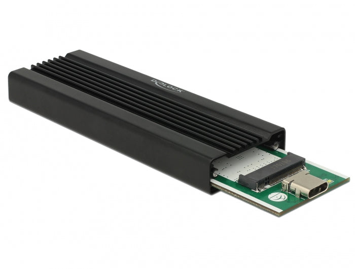 DeLOCK 42600 – 1-Bay M.2 Gehäuse – USB 3.2 Gen 2 (10 Gbit/s), NVMe, für M.2 2230/2242/2260/2280 (Key M)