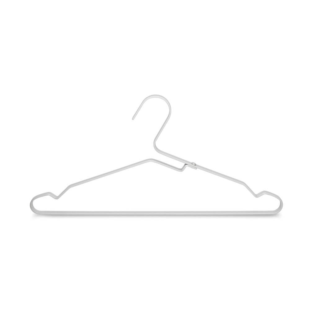 Brabantia Kleiderbügel 4er Set – Aluminium – Weiss – 11 × 208 × 422 mm