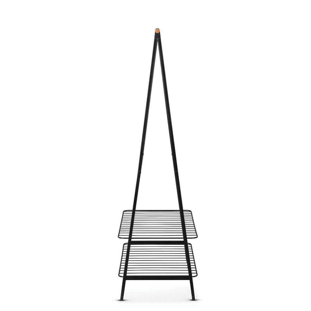 Brabantia Garderobenständer – Metall/Bambus – Schwarz – 1'900 mm