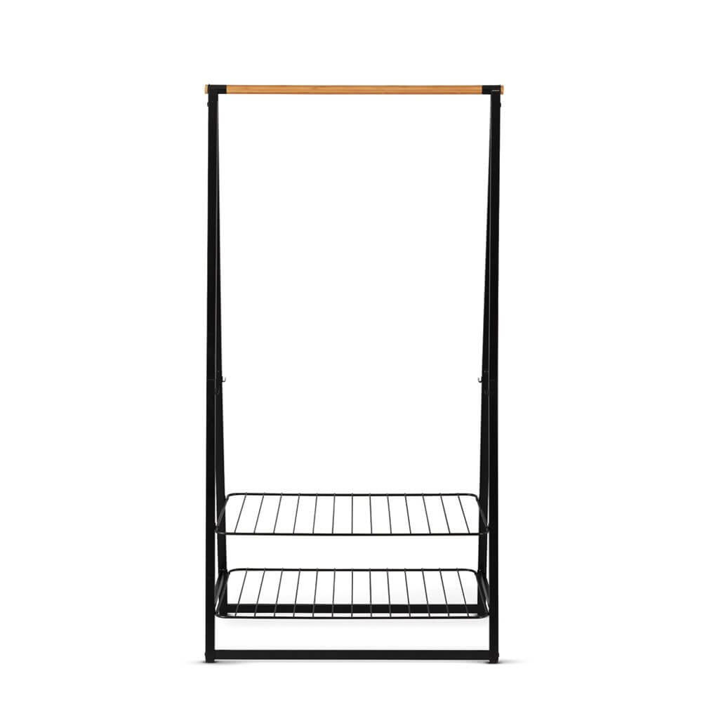 Brabantia Garderobenständer – Metall/Bambus – Schwarz – 1'900 mm