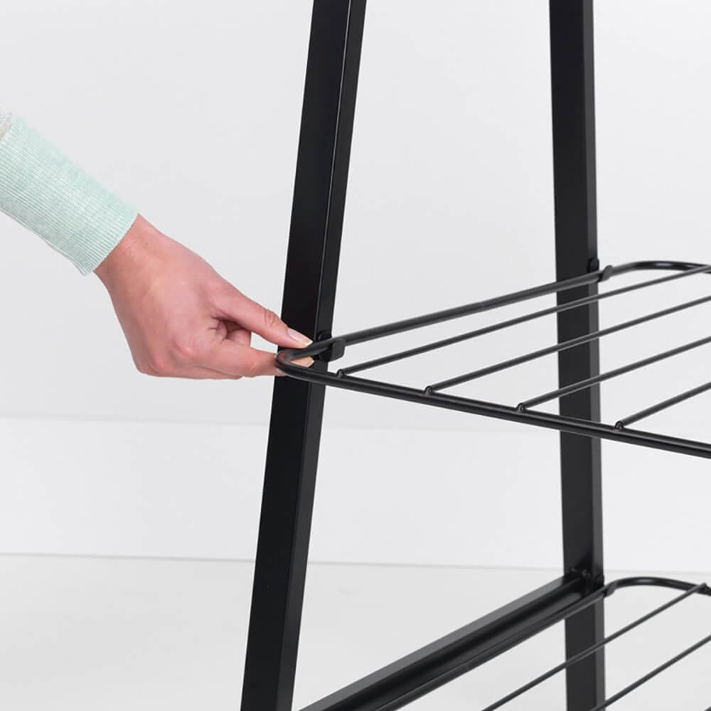 Brabantia Garderobenständer – Metall/Bambus – Schwarz – 1'900 mm