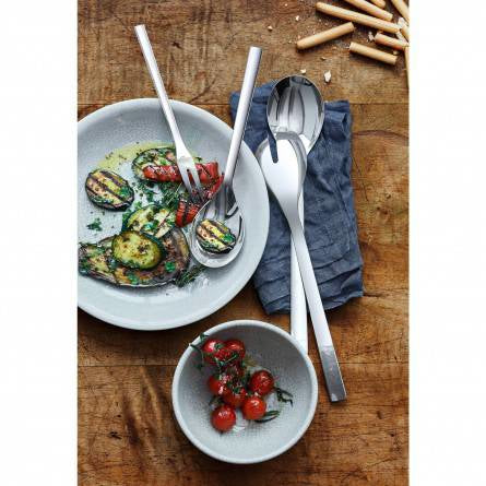 WMF Nuova Salatbesteck – 4-teilig, 20 cm, Cromargan, spülmaschinenfest