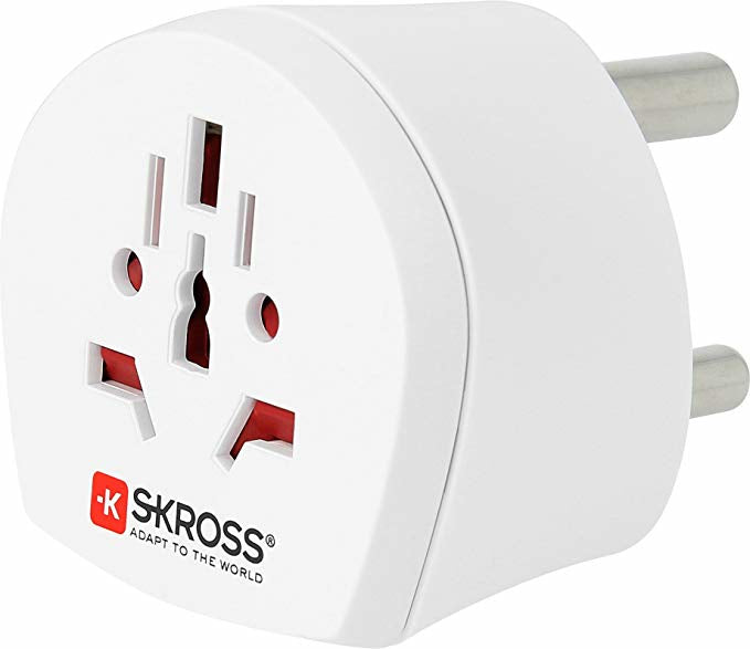 Skross Reiseadapter – von Universal zu Typ M – geerdet – weiss