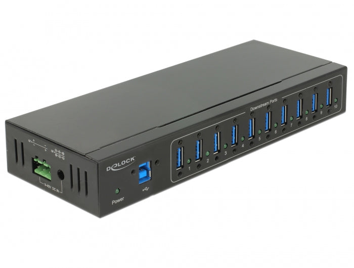 DeLOCK 63919 USB-Hub – USB-B, 10× USB-A, für Windows/Mac/Linux