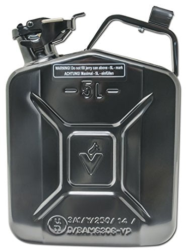 ARNOLD Kraftstoffkanister 5 L – Schwarz, Metall, B 230 × H 310 × T 120 mm