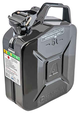 ARNOLD Kraftstoffkanister 5 L – Schwarz, Metall, B 230 × H 310 × T 120 mm