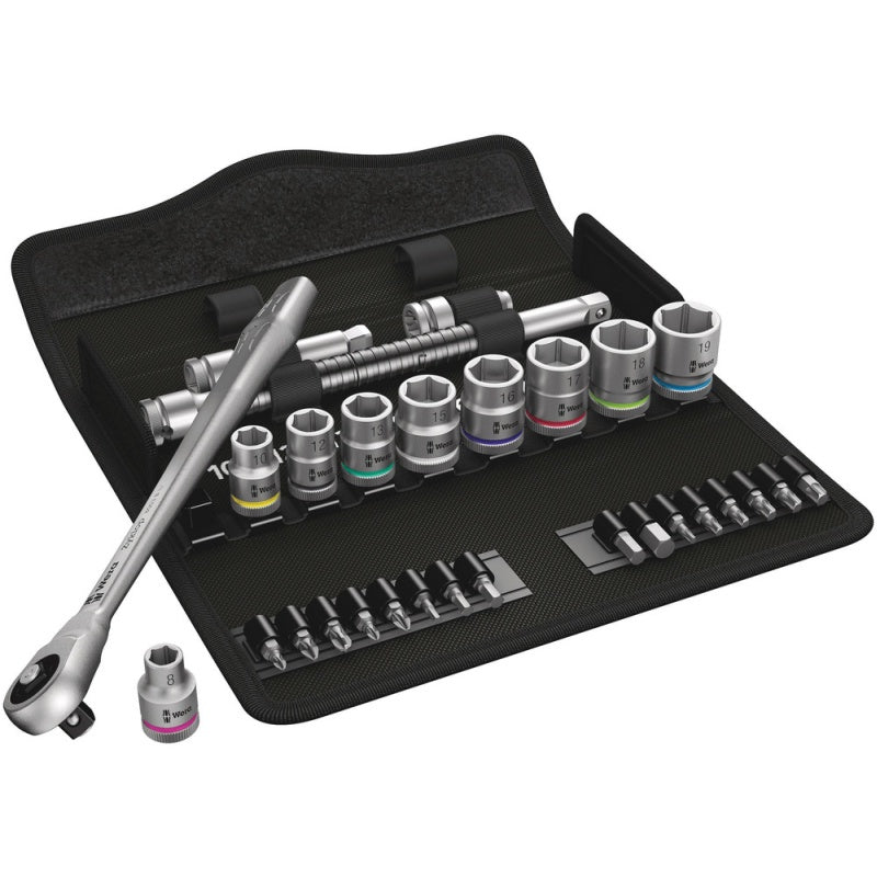 Wera Steckschlüssel-Set Zyklop Metal-Knarrensatz – Antrieb 3/8" – 8100 SB 7
