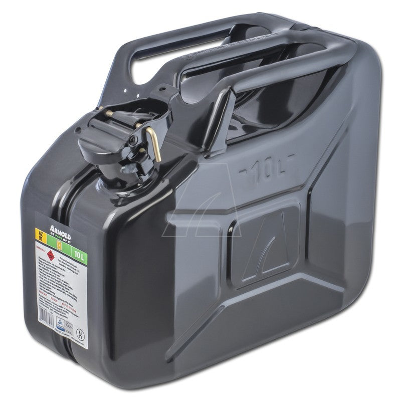 Arnold 6011-X1-2001 Kraftstoffkanister 10 l – schwarz, Metall, B 165 × H 275 × T 345 mm