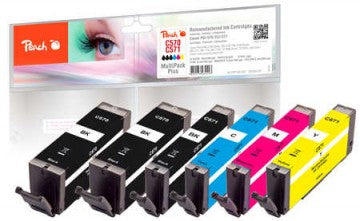 Peach Tintenpatronen-Multipack CMYK, 6er-Pack, kompatibel – für Canon Pixma MG 5700 Serie und andere
