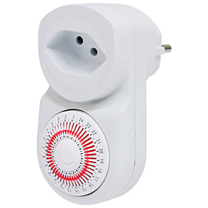 Steffen Mechanische Zeitschaltuhr (DIN-Schiene) – 24 h, IP20, 230 V, 10 A – Weiss – 1204420