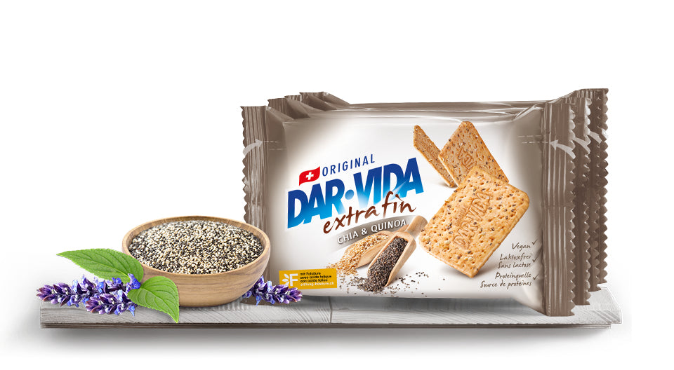 DAR-VIDA Cracker – Chia & Quinoa, vegan, 4 × 46 g (184 g)