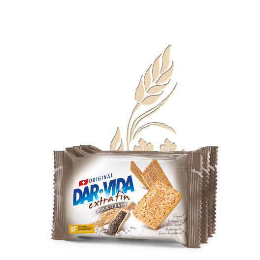 DAR-VIDA Cracker – Chia & Quinoa, vegan, 4 × 46 g (184 g)