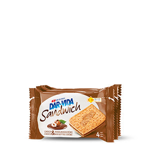 DAR-VIDA Sandwich Choco & Haselnuss Cracker – 195 g