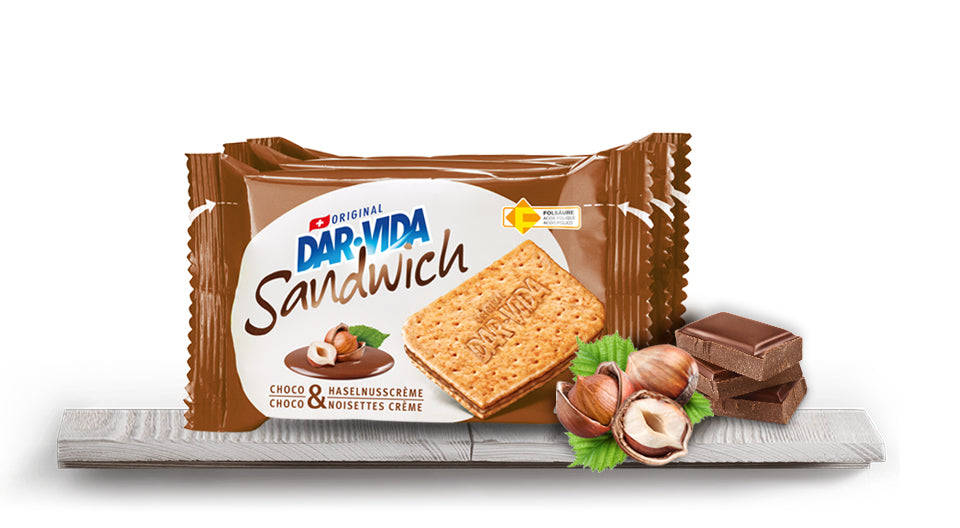 DAR-VIDA Sandwich Choco & Haselnuss Cracker – 195 g