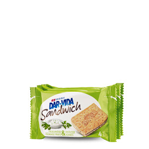 DAR-VIDA Crackers Sandwich – Frischkäse & Kräuter, 3 × 65 g (195 g)