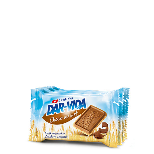 DAR-VIDA Crackers – Vollkorn mit Milchschokolade, 4 × 46 g (184 g)