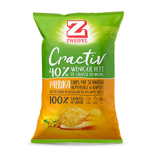 Zweifel Cractiv Chips – Paprika, glutenfrei – 160 g