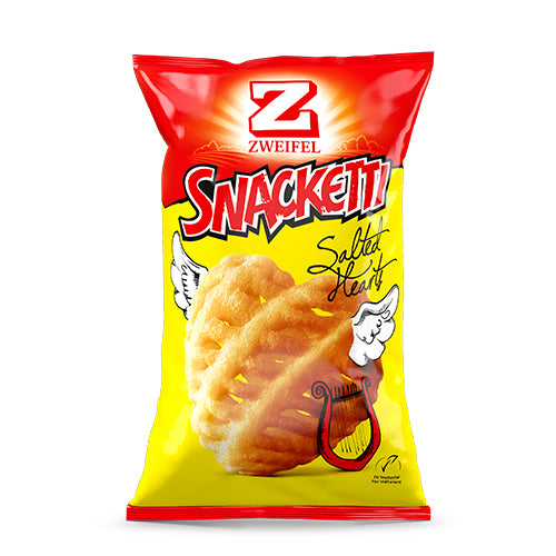 Zweifel Snacketti Hearts Chips – gesalzen – 75 g