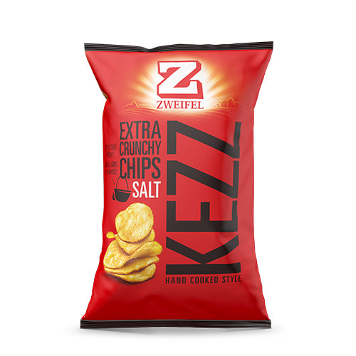 Zweifel KEZZ Extra Crunchy Chips – gesalzen, vegan, glutenfrei – 110 g