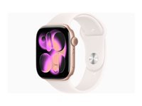 Apple Watch S11 – Smartwatch – 46 mm, LTE, OLED, 50 m, Roségold Aluminium, Light Blush Sportarmband S/M