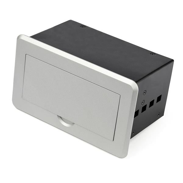 StarTech.com Conference Table Box – Tischanschlussfeld – HDMI, DP, VGA, USB, LAN, 4K, Silber