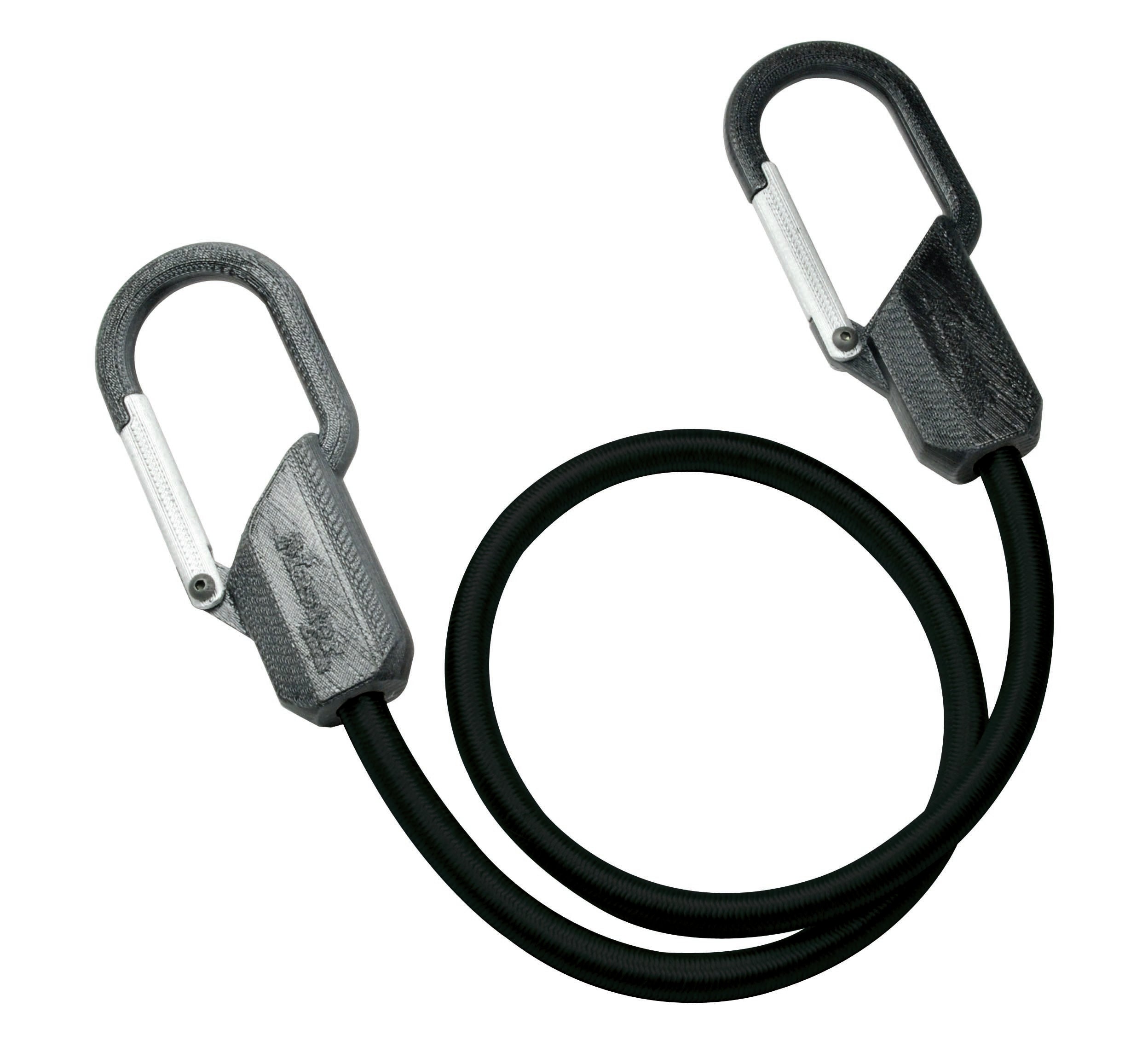 MASTER LOCK Masterlock – Gummi-Spannseil – 80 cm × 9 mm, Zurrkraft 65 kg, mit Clip – für Auto – Schwarz – Gummi – 1 Stk.