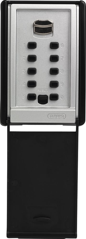 ABUS Schlüsseldepot KeyGarage 767, Zahlenschloss, Stahlblech, schwarz – B 84 × H 120 × T 47 mm