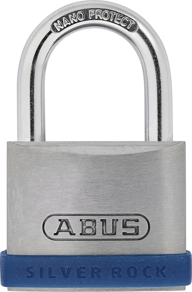 ABUS Silver Rock 5 Mechanisches Vorhängeschloss – Zink, Bügel 25×22 mm, Ø6,5 mm, Sicherheitslevel 5, Aussen