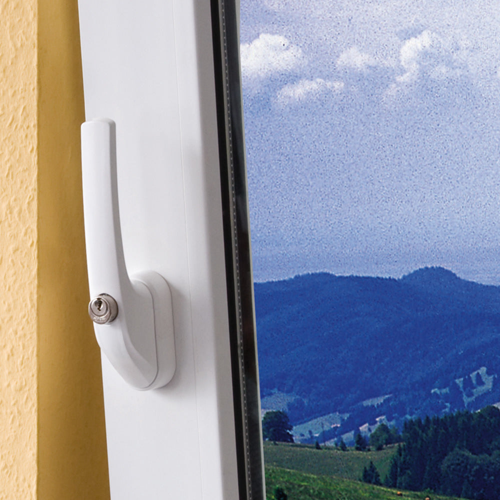 ABUS FG300 Fenstergriff – Aluminium, Sicherheitsstufe 5, Schlüssel, Weiss