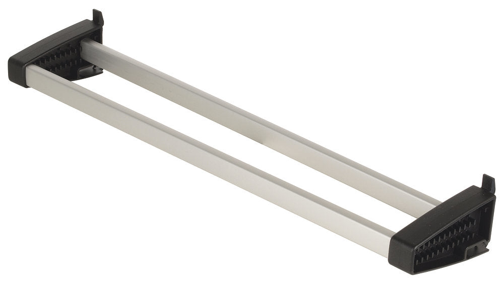 wolfcraft GmbH Wolfcraft Lochwandablagebügel – Aluminium/Schwarz, B 500 × H 30 × T 110 mm, für Lochwand