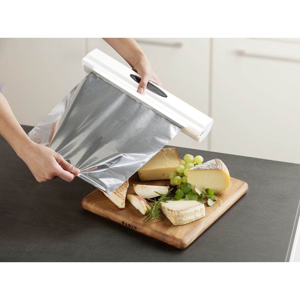 WENKO Folienschneider 38 × 6,7 × 5,2 cm, Acrylnitril-Butadien-Styrol (ABS), weiss
