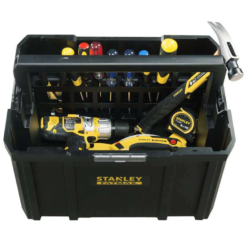 Stanley Fatmax – Werkzeugtrage TSTAK, 320 × 440 × 280 mm, schwarz, mit Tragegriff, wasserfest