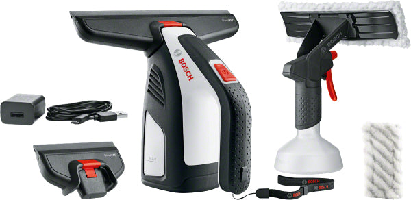 Bosch Fenstersauger GlassVAC – 2000 mAh, 0,1 l, Akkubetrieb, 2 Aufsätze