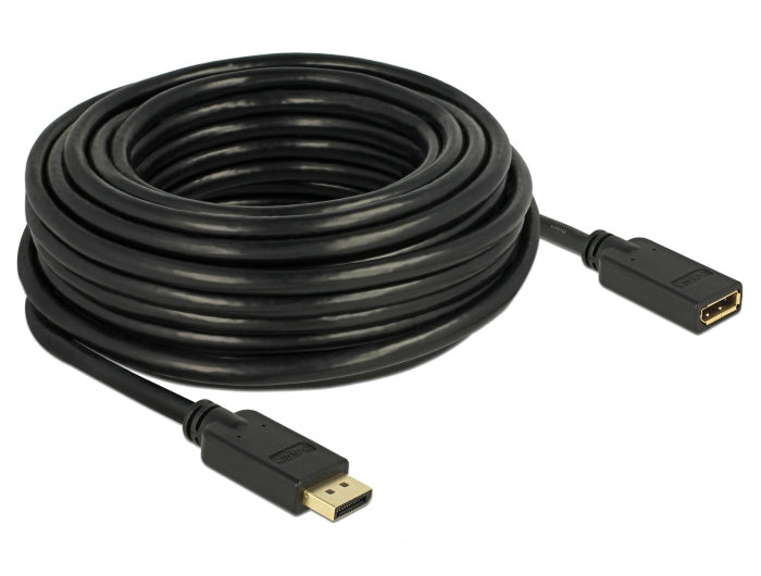 DeLOCK DisplayPort Verlängerungskabel 1.2 – 15 m, Schwarz