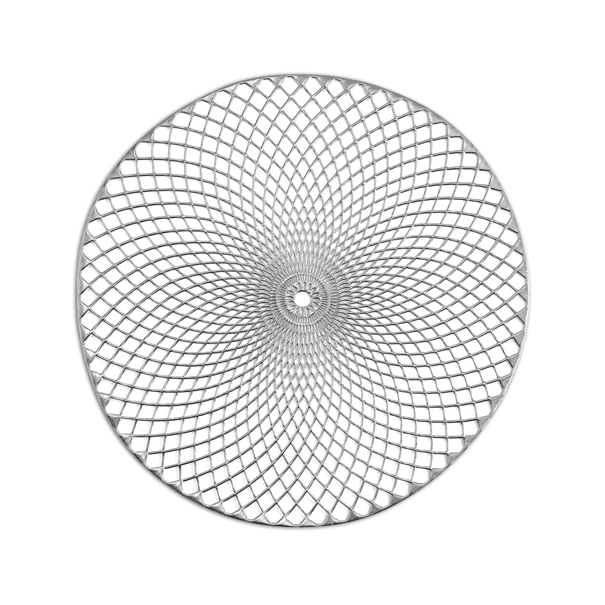 Zeller Present Tischset – Ø 38 cm, PVC, Silber, Mandala