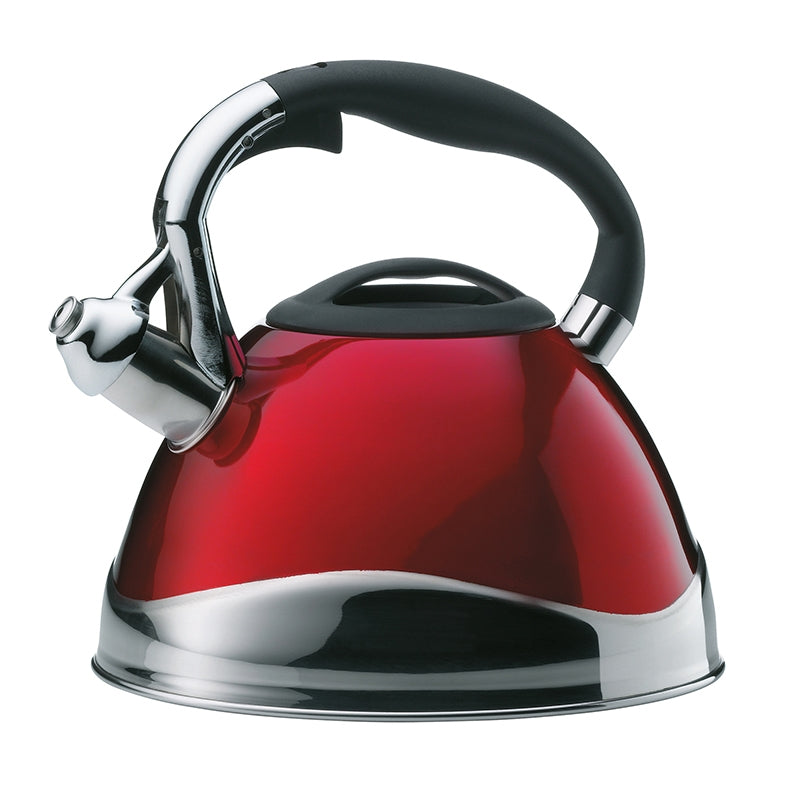 Kela Teekanne, 3,0 l, Edelstahl, rot, für Gas