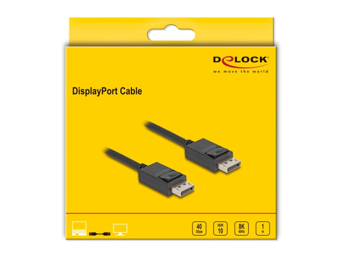 DeLOCK DisplayPort Kabel DP 2.1 8K 60 Hz – 1 m