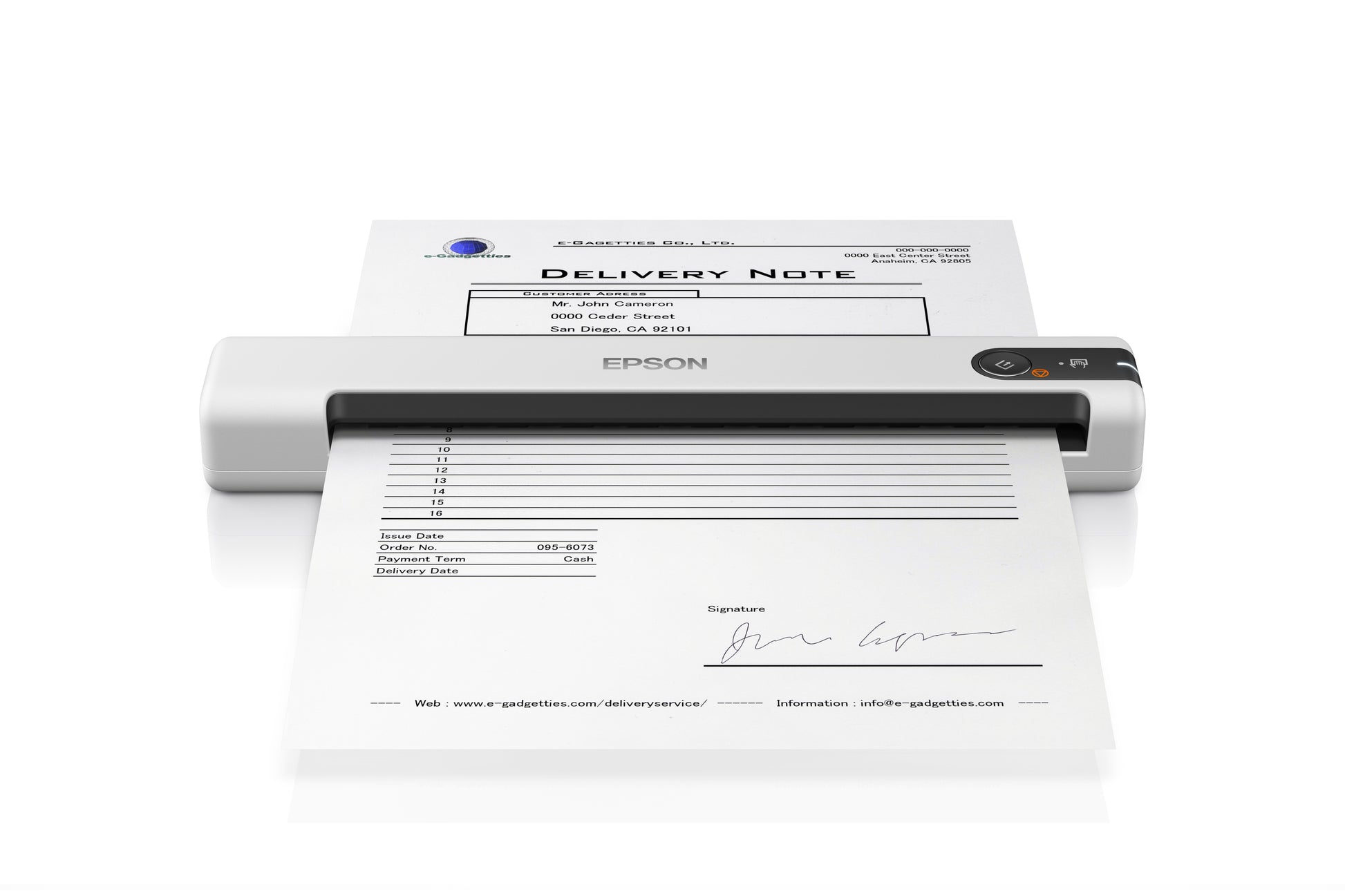 Epson WorkForce DS-70 – Mobiler Scanner, Legal, 600 dpi, USB