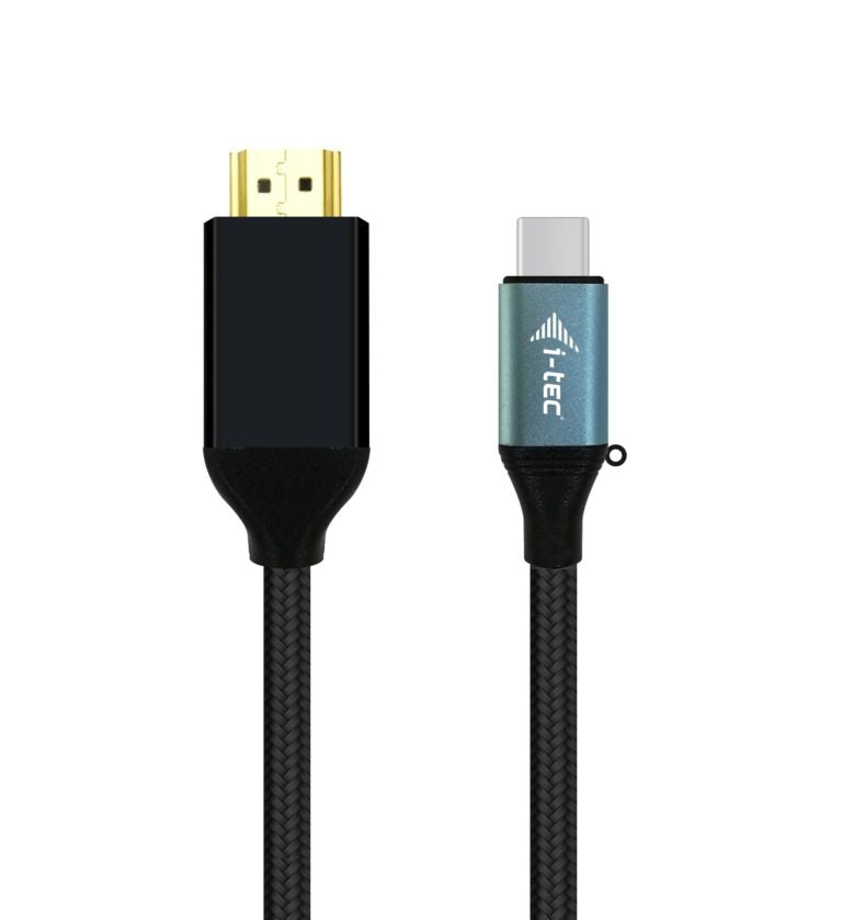 i-tec USB-C (Stecker) auf HDMI (Buchse) Adapter, 4K@60 Hz, 2 m, für Thunderbolt 3