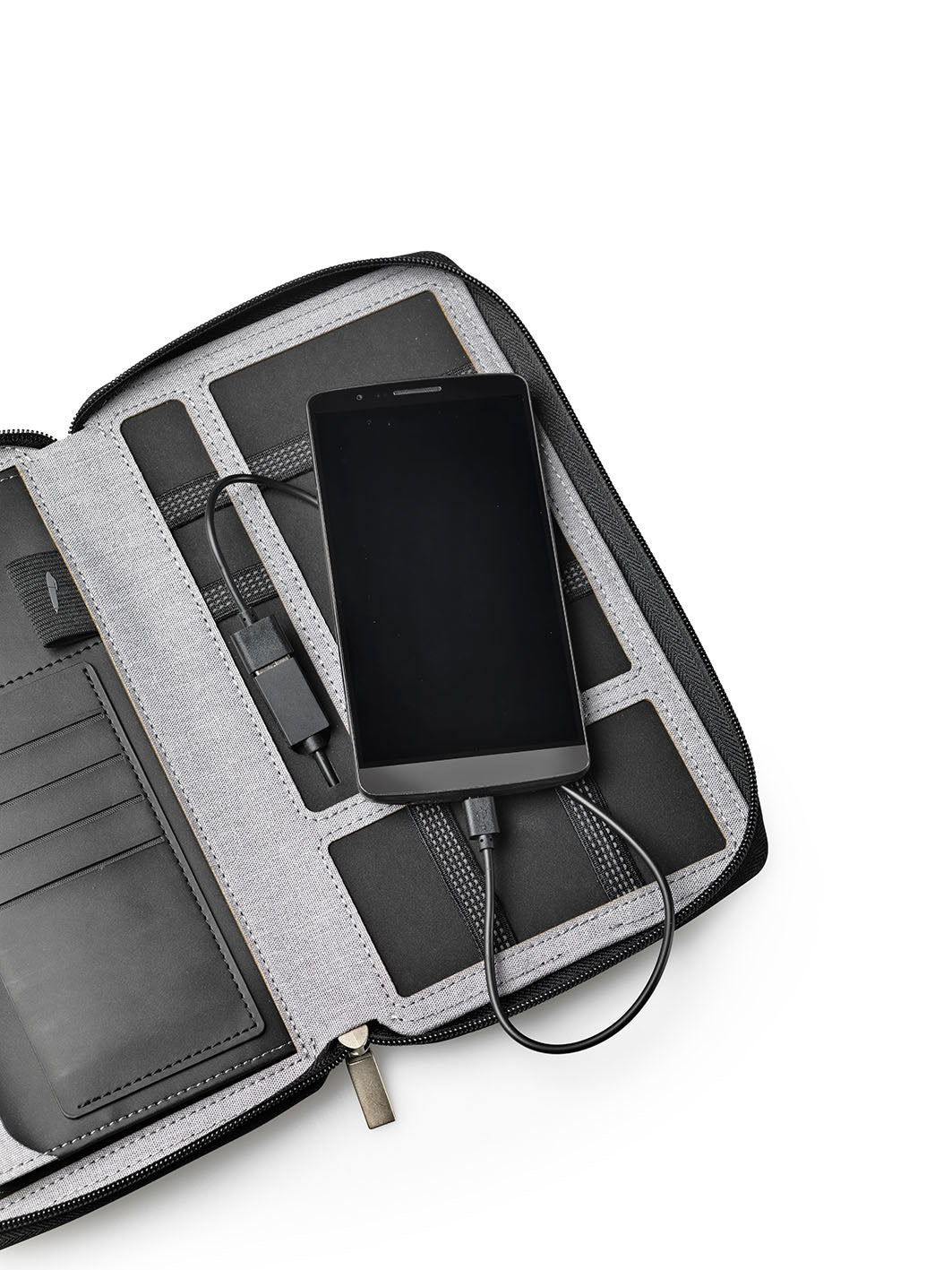 Dufco Tablet-Schutzhülle – Bis 15,2 cm (6"), Anthrazit, Textil