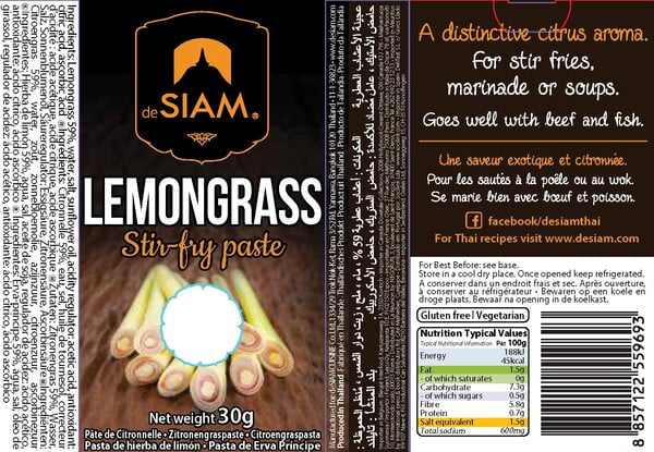 deSIAM Würzpaste Zitronengras – 30 g