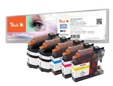 Peach Tintenpatronen-Multipack XL, kompatibel – für Brother DCPJ 4120 DW, MFCJ 4420 DW, MFCJ 4425 DW und andere