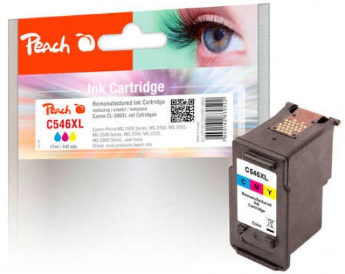 Peach CL-546XL Dreifarbig Tintenpatrone (Kompatibel) – 545 Seiten – für Canon Pixma IP 2800/2850 …
