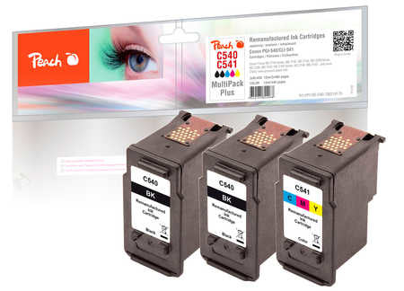 Peach PG-540/CL-541 Tintenpatronen-Multipack, 3er-Set (Kompatibel) – für Canon Pixma MG 2100/3100/3600 Serie
