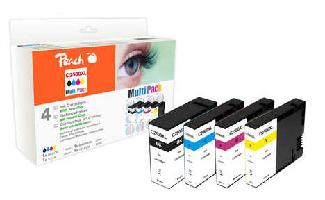 Peach Tintenpatronen-Multipack PGI-2500, 1×76 ml + 3×25 ml, kompatibel – für Canon Maxify MB 5455 und andere