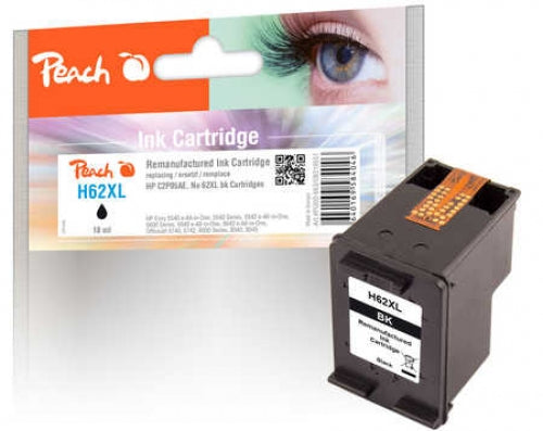 Peach 62XL Schwarz Tintenpatrone (Kompatibel) – 690 Seiten – für HP Envy 5540/5640/5660 … – C2P05E
