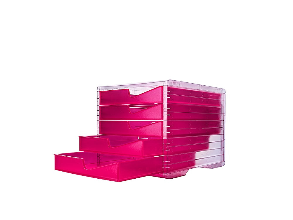 Styro Schubladenbox, 5 Schubladen NEONline – 270 × 340 × 255 mm